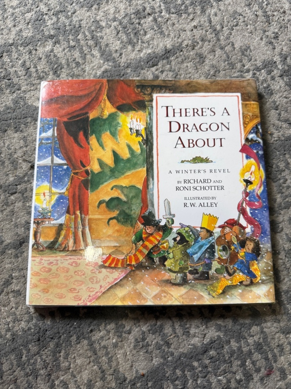 There's a Dragon About - Illustrated Children's Book (Red, Green, Yellow)